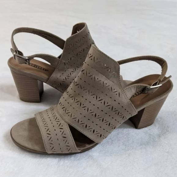 Seychelles Bora Tan Perforated Laser Cut Ankle Strap Chunky Block Heel Sandals - Picture 14 of 14